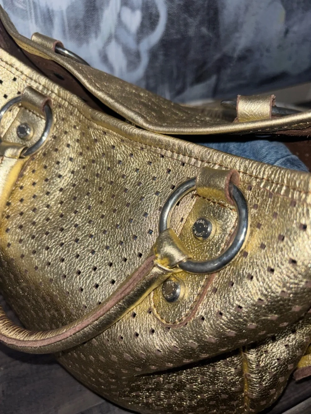 Plinio Visonà gold metallic top handle tote - Picture 6 of 10